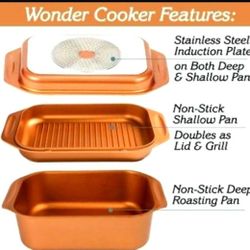 BRAND NEW COPPER CHEF WONDER PAN COOKER, BAKING, ROASTER PAN 