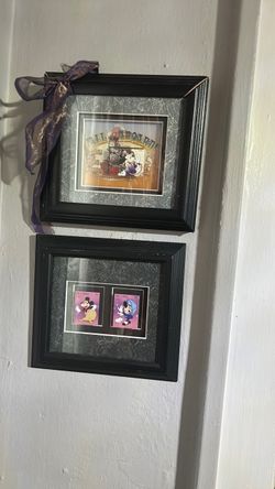 Framed Disney Mickey Mouse Stamp Collection Set