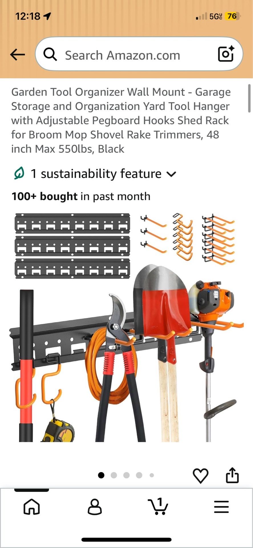 New tool organizer wall mount