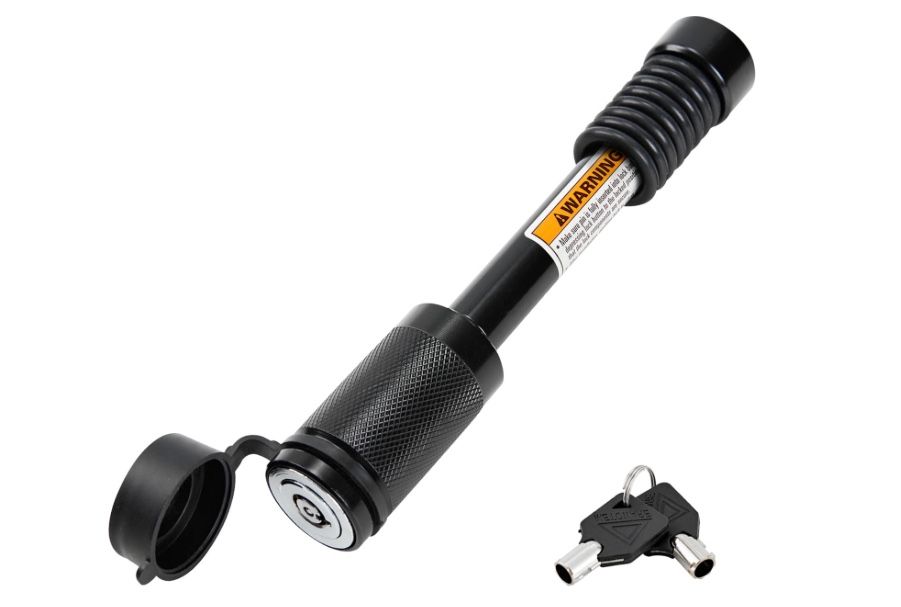 METOWARE Trailer Hitch Lock Hitch Receiver Lock Fits Class III IV And 2" 2-1/2" Receiver With 5/8" Dia 3-1/2” Long Pin And 8 Anti-Rattle Rubber O-Ring