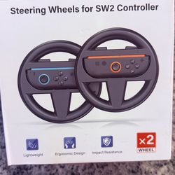 Switch 2 Steering Wheel Racing Compatible with Nintendo JoyCon 2 (2025) - Switch 2 Wheels for Mario Kart & Racing Games, Controller Accessory Grip Han