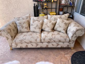 Floral pattern Sofa “two pieces” and two matching end tables
