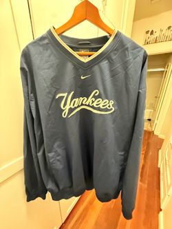 Vintage 90s New York Yankees Center Swoosh Nike Team Pullover Windbreaker XXL