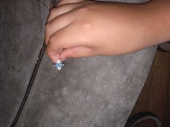 Silver Ring With Blue Topaz