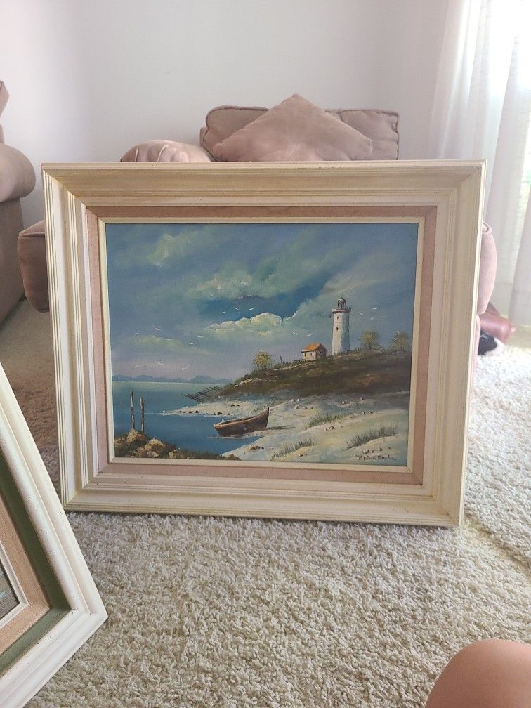 Lighthouse Oil Painting By Brian Roche