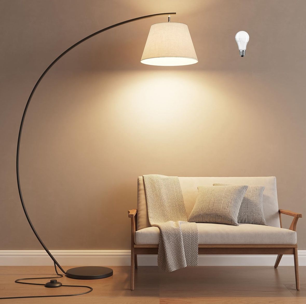 Modern Arc Floor Lamp With Foot Switch 