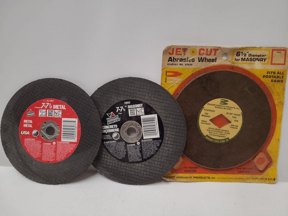 All 3 Circular Saw Abrasive Blades $12