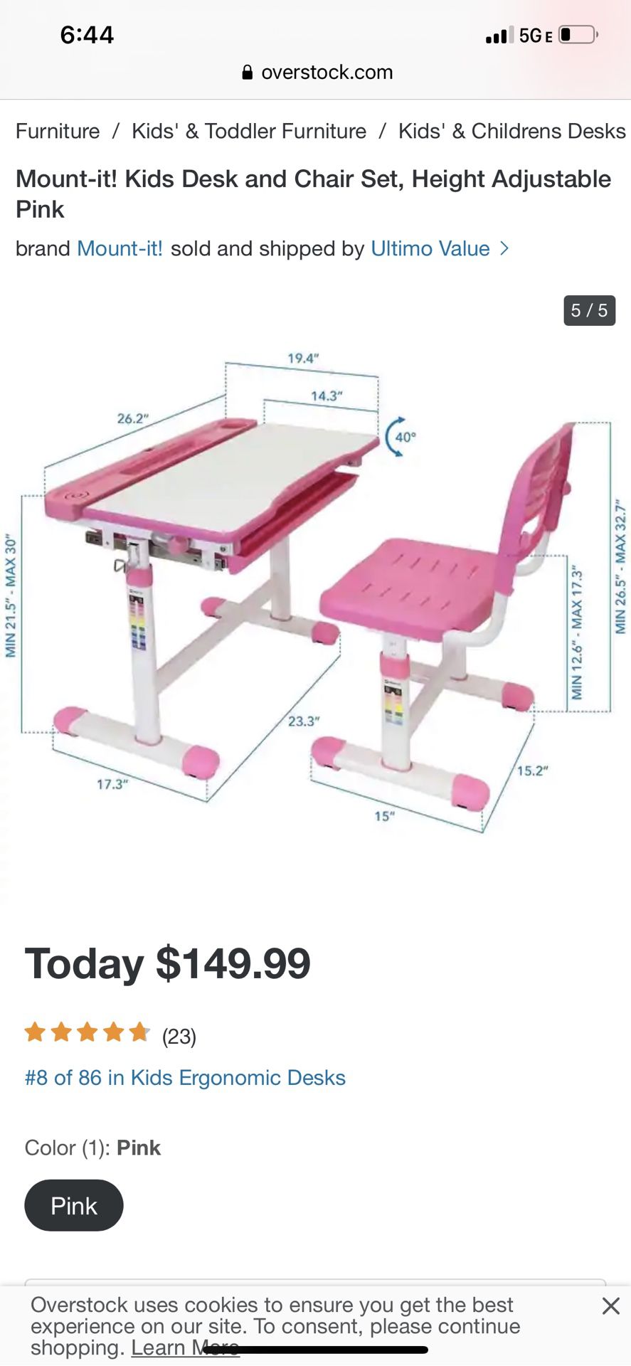 Child/Kid Desk and Chair