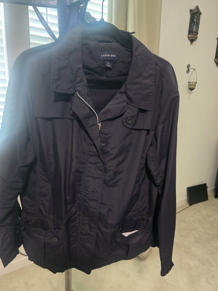 Lands End Jacket - Womans Large , Black