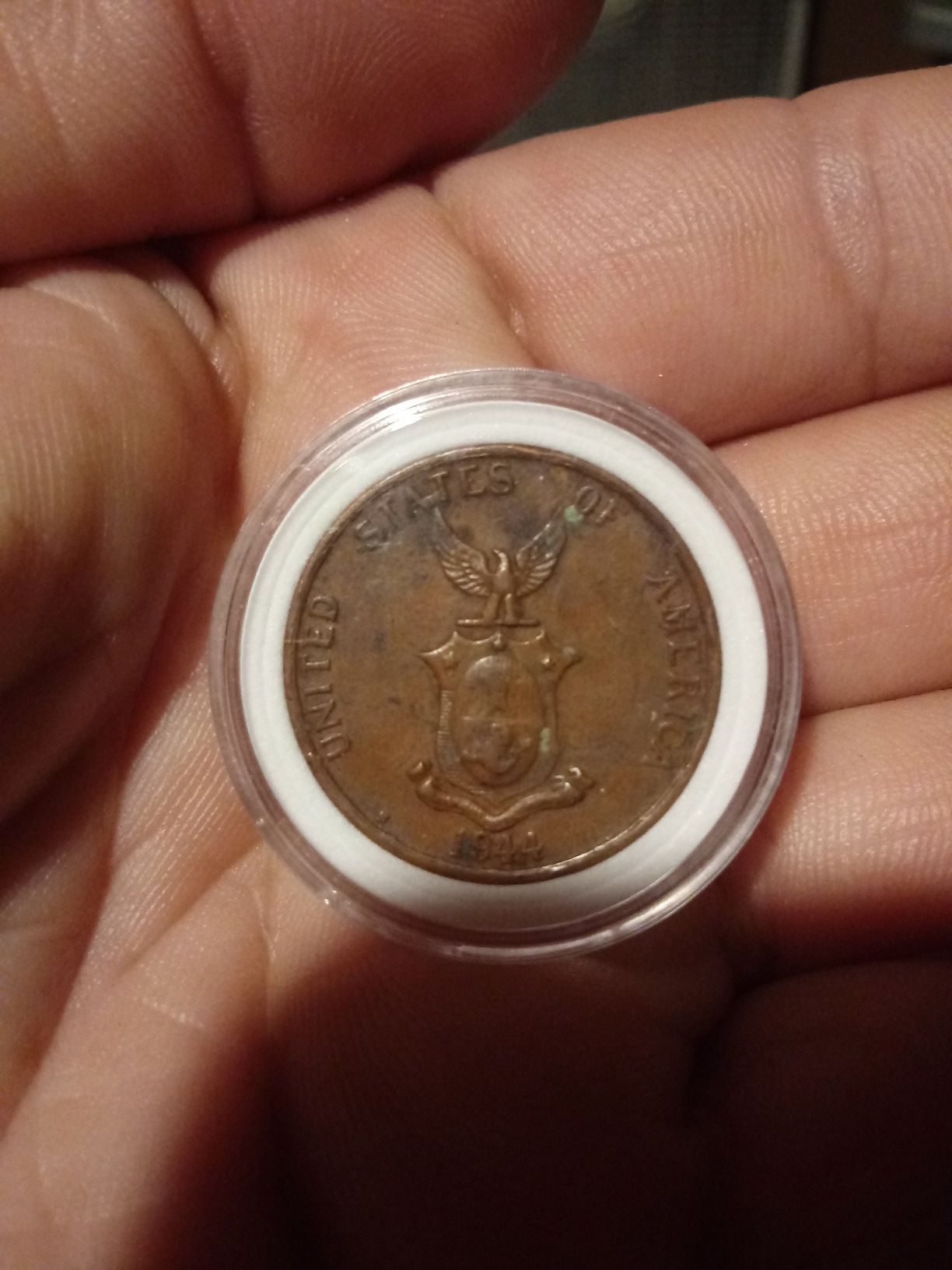 United states / phillipino 1944 1 centavo coin
