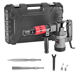 Electric Rotary Demolition Chipping Hammer Combination Rotary Hammer Drilling Chisels & Drill Bits Set with Case (1000W)