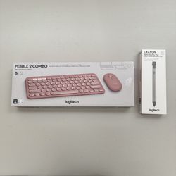 Logitech Pebble Keyboard, Mouse and Crayon for iPad