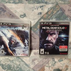 PS3 METAL GEAR RISING REVENGENCE & METAL GEAR SOLID GROUND ZEROES 