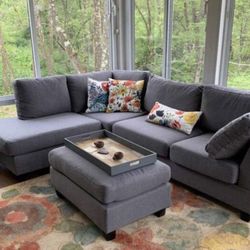 New Sectional In Box 📦 Free Ottoman Buy Now Oh Oater $39 Down 