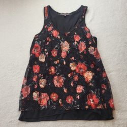 Almost Famouse Sheath Tank Top Floral Design Women's Size XL