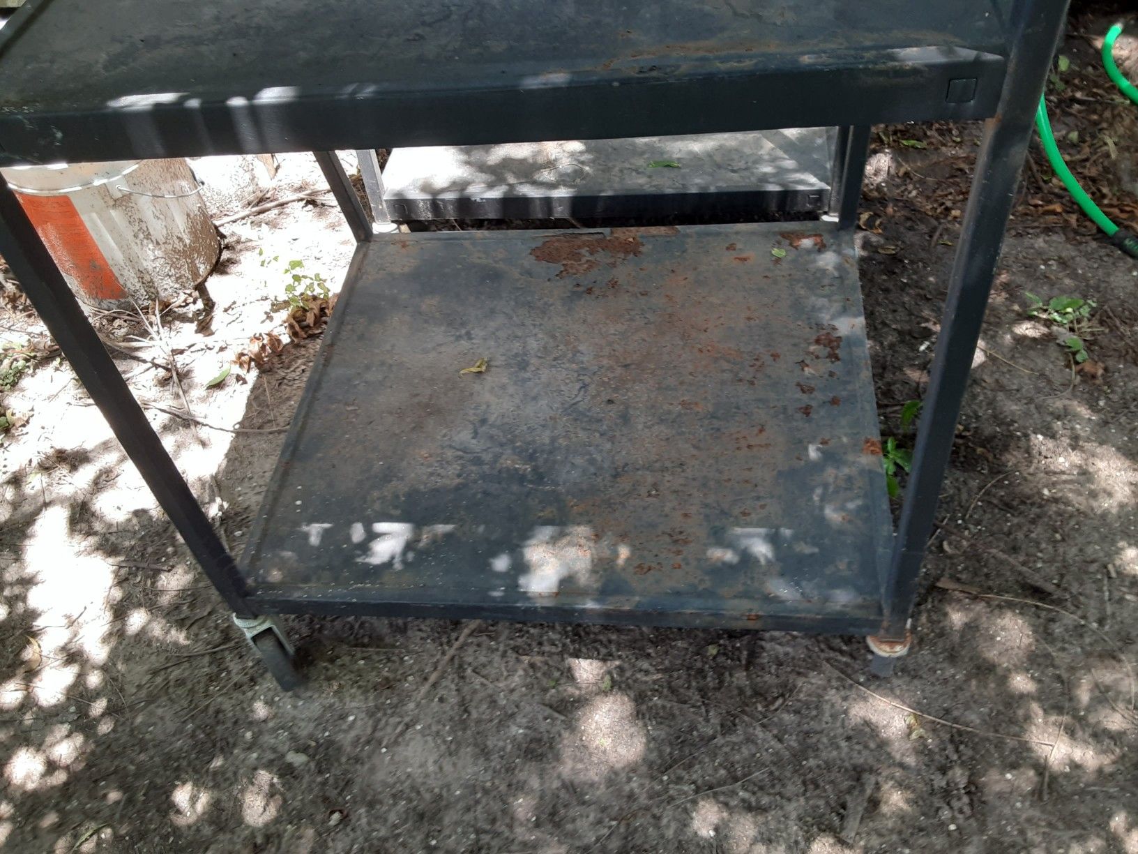 Metal Rolling Cart with Electrical Strip