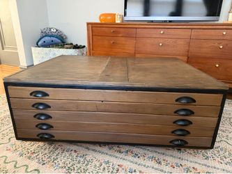 Map Drawer Coffee Table
