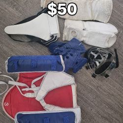 Taekwondo Sparring Gear Set – $50
