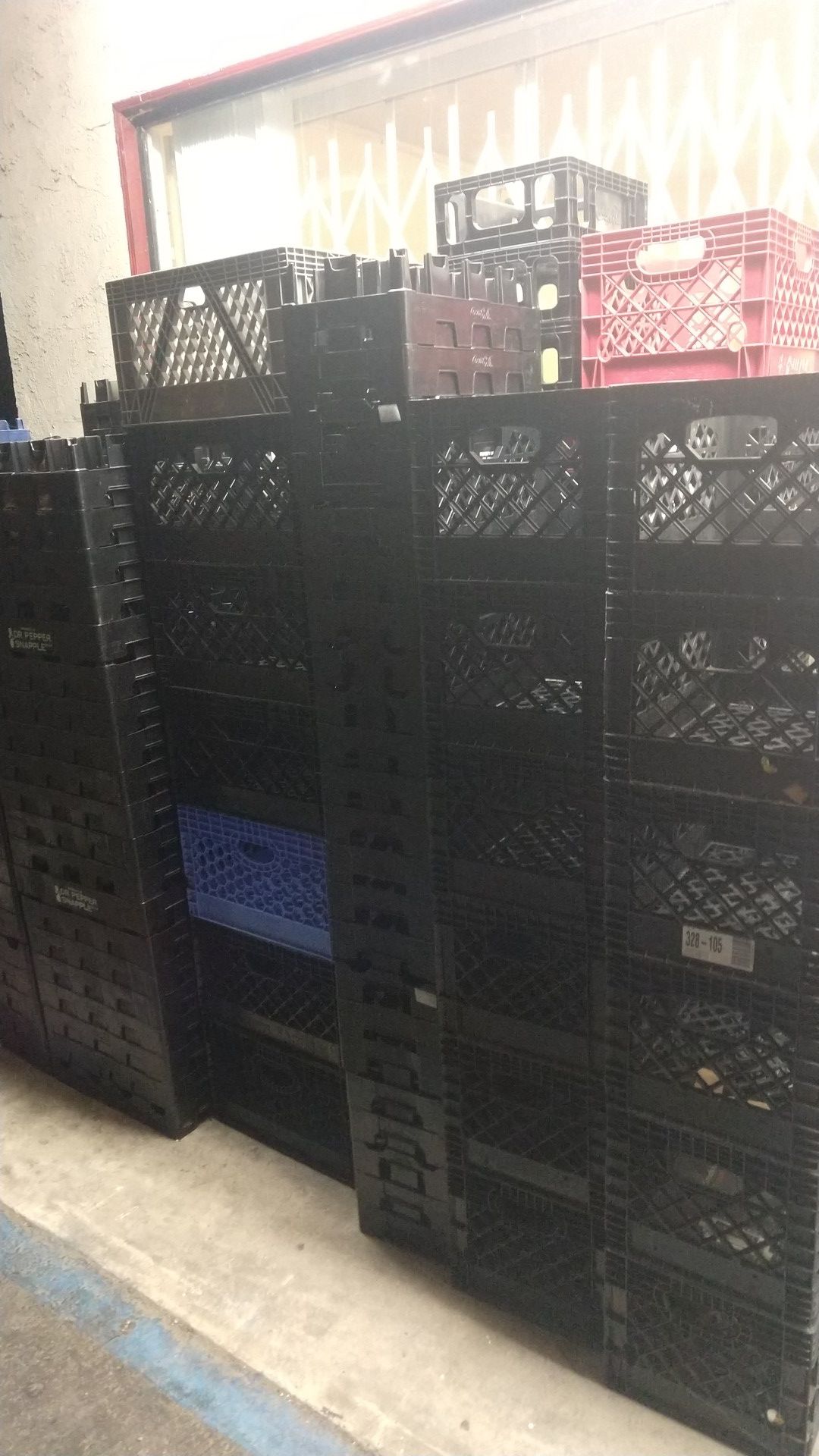 Free Crates and coke and Dr.Pepper trays