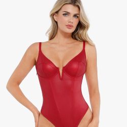 Popilush Leather Corset Bodysuit