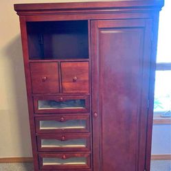 Large Dark Red Armoire