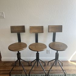 Industrial Swivel Bar Stools