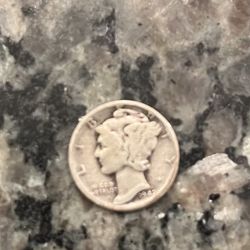 1942 Mercury Dime With No Mint Mark 