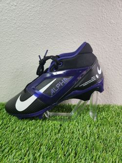 Nike Alpha Menace 4 Pro Football Cleats Black/Purple IB2507 004 Men Size 13.5