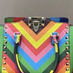 Valentino Garavani Rockstud Rainbow tote handbag