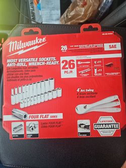Milwaukee 26pc 1/4 inch socket set
