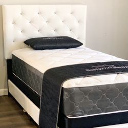 Brand New Twin Beds For Sale/Complete Bed Frame With New Mattress/Fast Delivery 