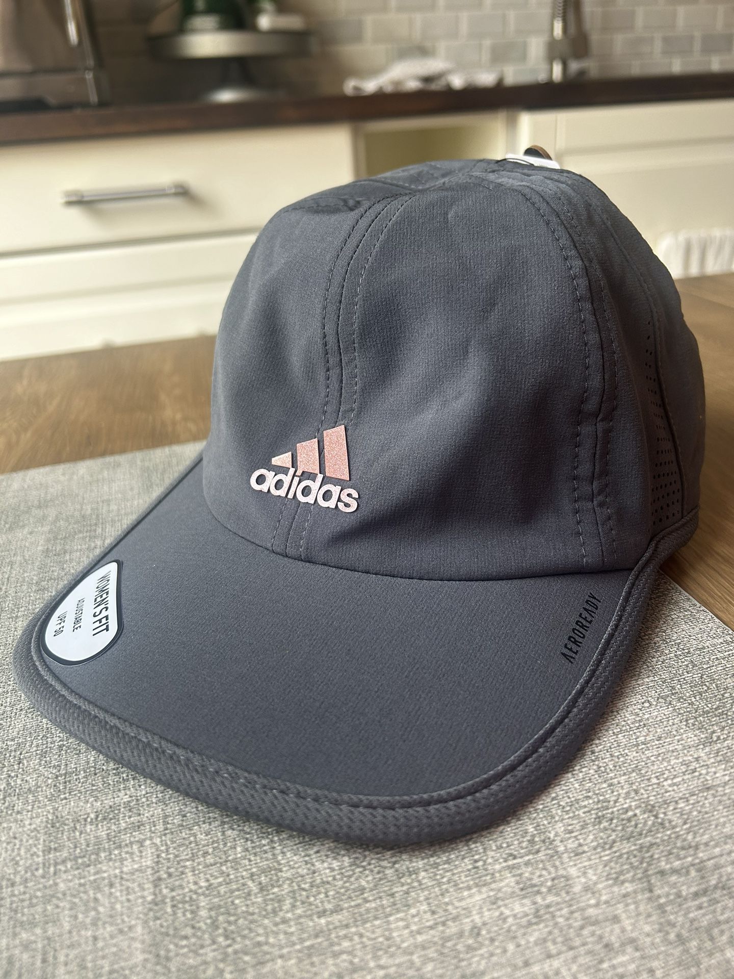 adidas hat, gray&pink, women’s fit