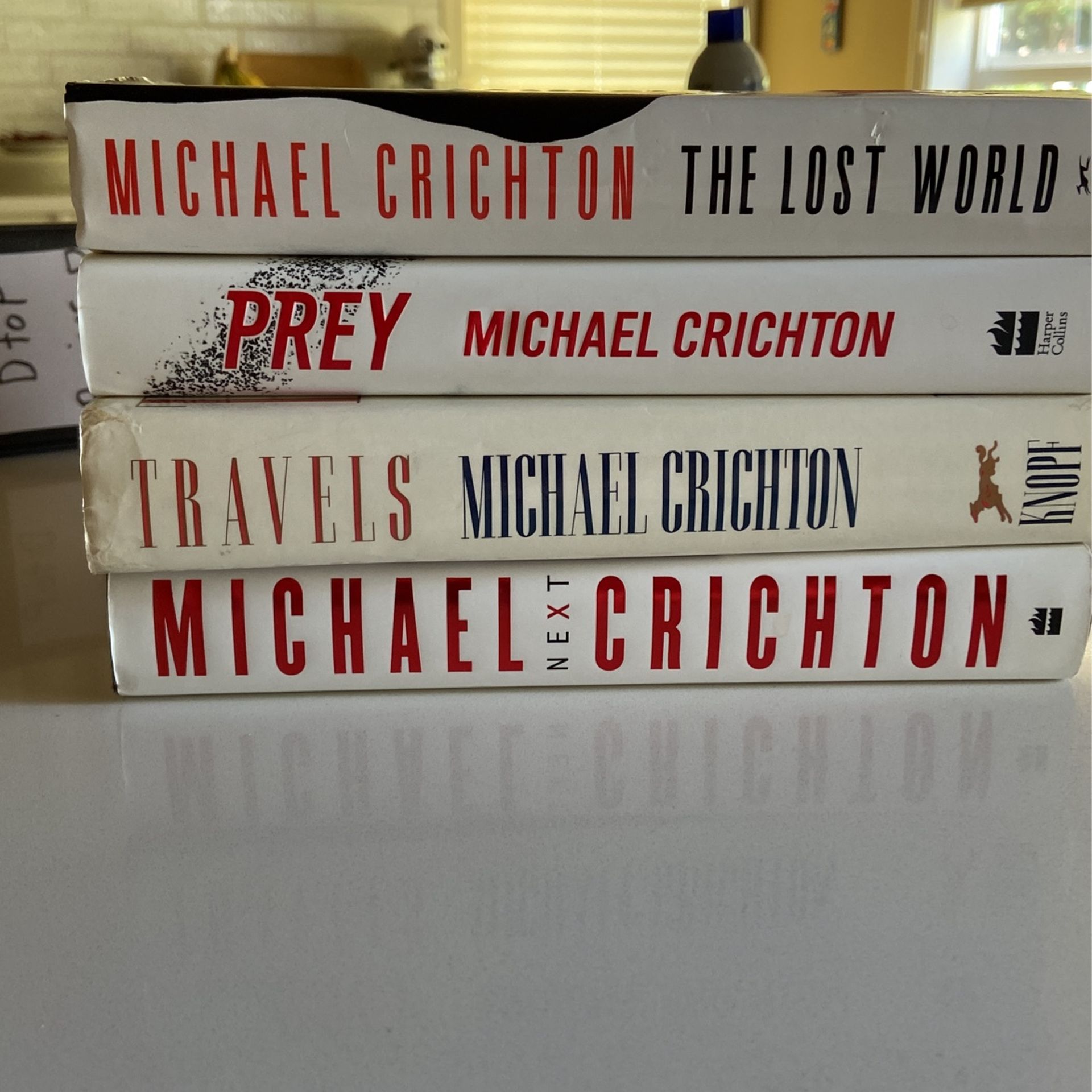 Michael Crichton Hardcover Books-First Editions: Prey;Travels; The Lost World; Next