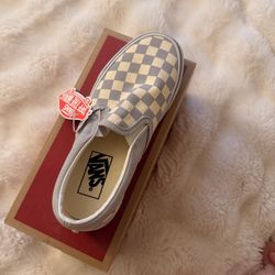 Vans shoes, grey and white, size 5.5