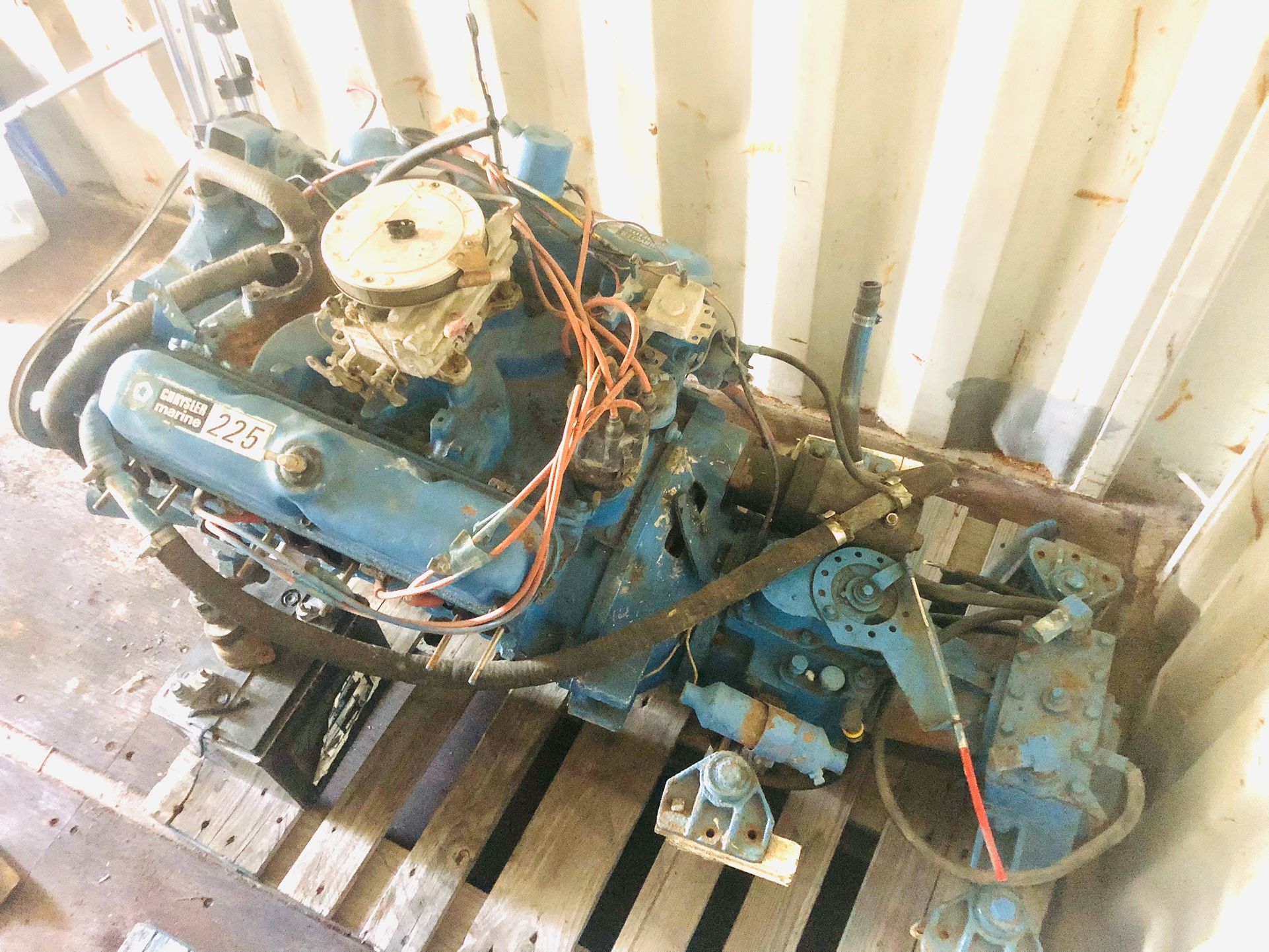 twin Chrysler Marine 318 engines & V-drives