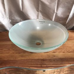 Thick glass sink base or planter or other art projects 