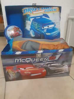 Cars Sleeping bag, small pillow and night light