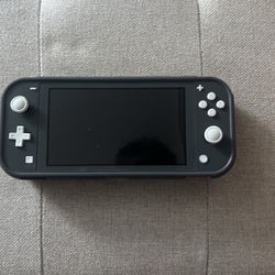 Gray Nintendo Switch Lite With Case