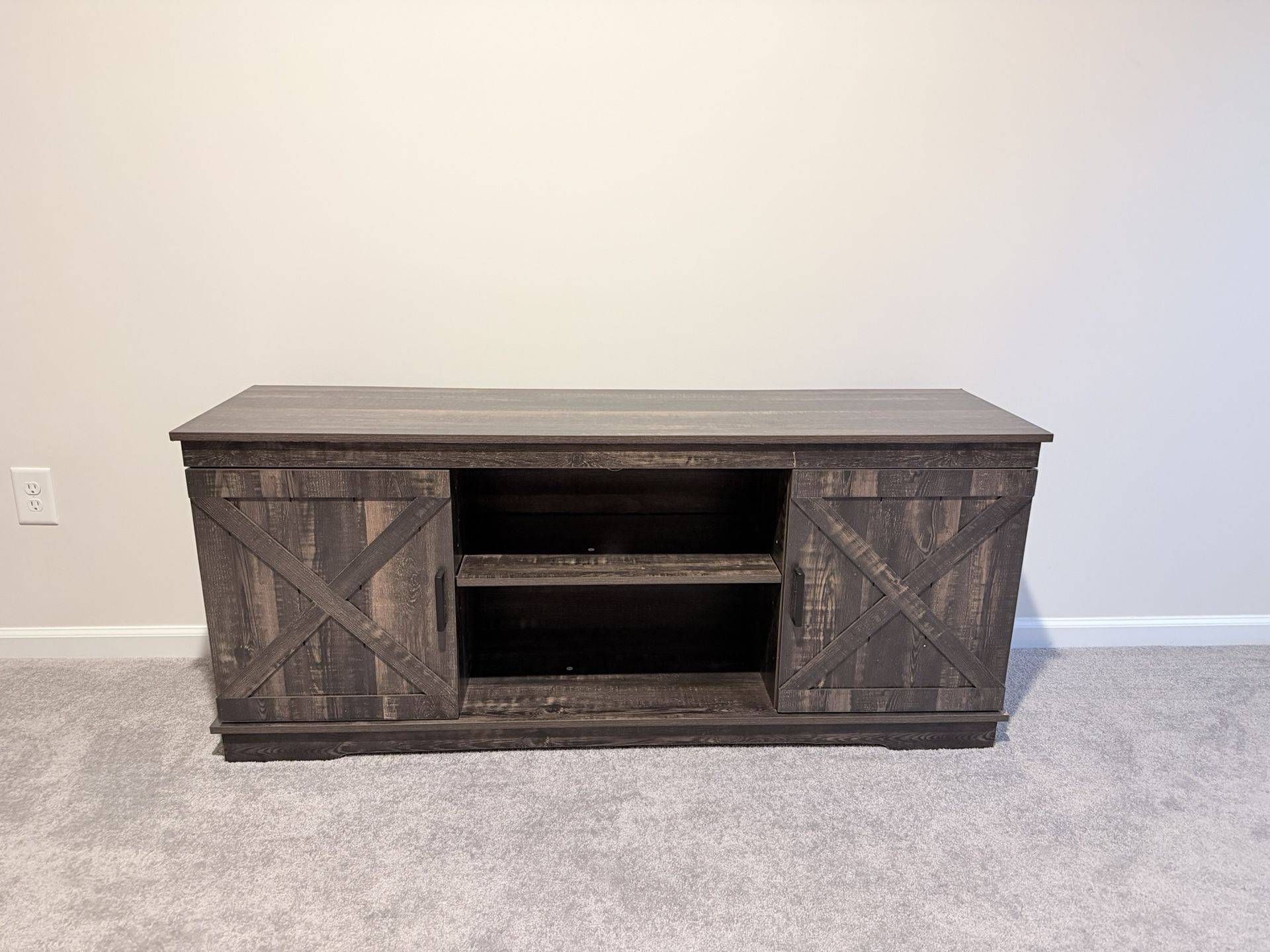 Wynnlow 2 Door 60" TV Stand with Open Center Shelving