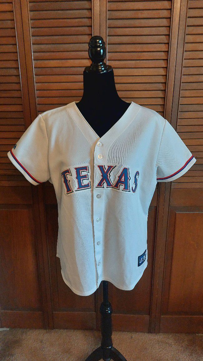 ⚾️ Texas Rangers White Majastic Women's (XL) X-Large MlB Baseball Jersey ⚾️ 