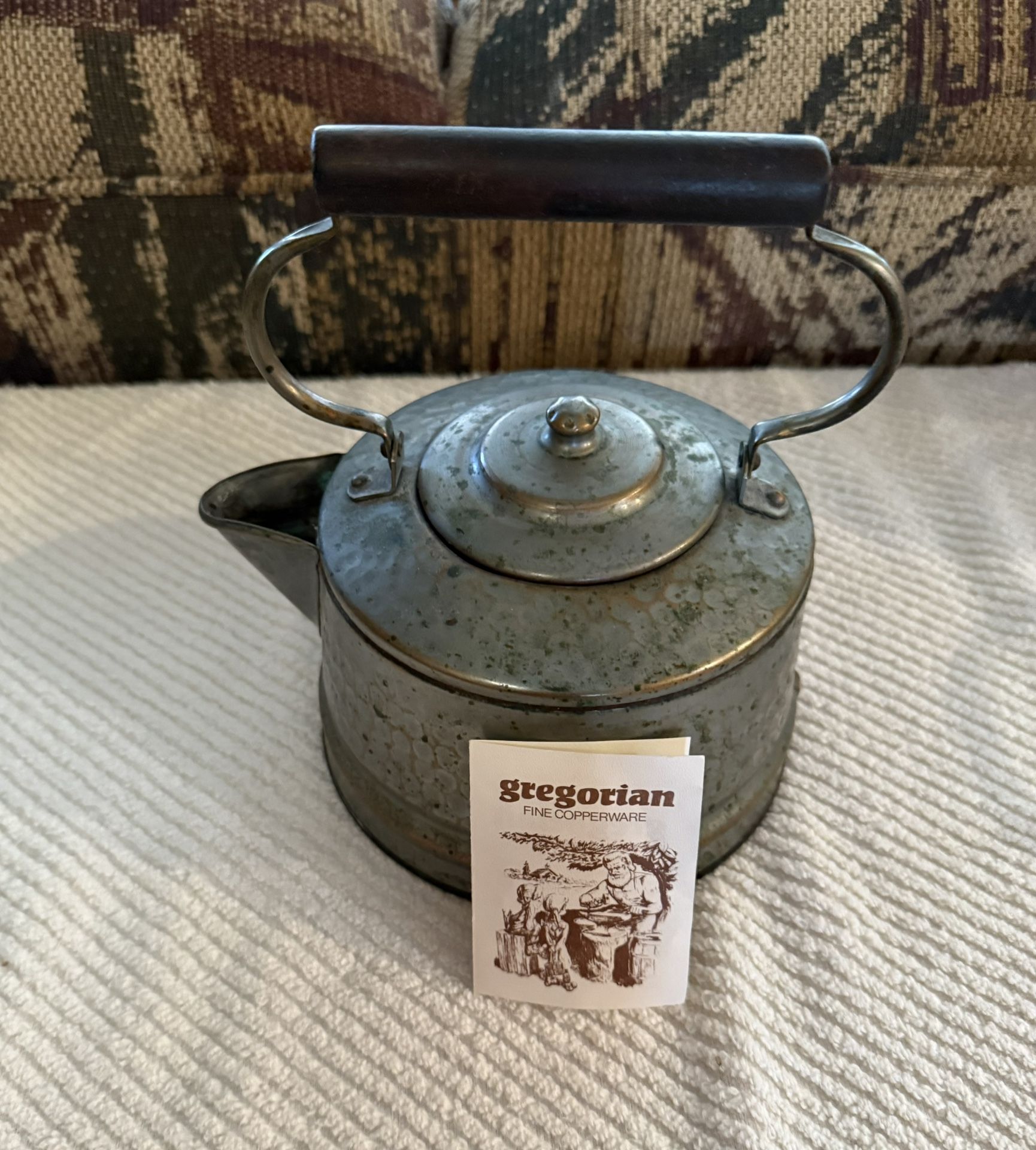 Gregorian Hammered Copper Tea Kettle
