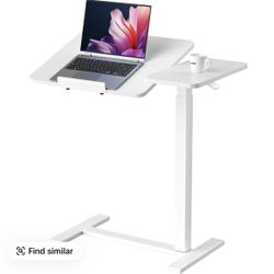 Overbed Bedside Table With Wheels, Mobile Standing 