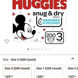 Huggies Snug & Dry Diapers Size 3