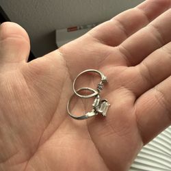 Swirl Wedding Ring set (size: 7.5 CT: 1.05)