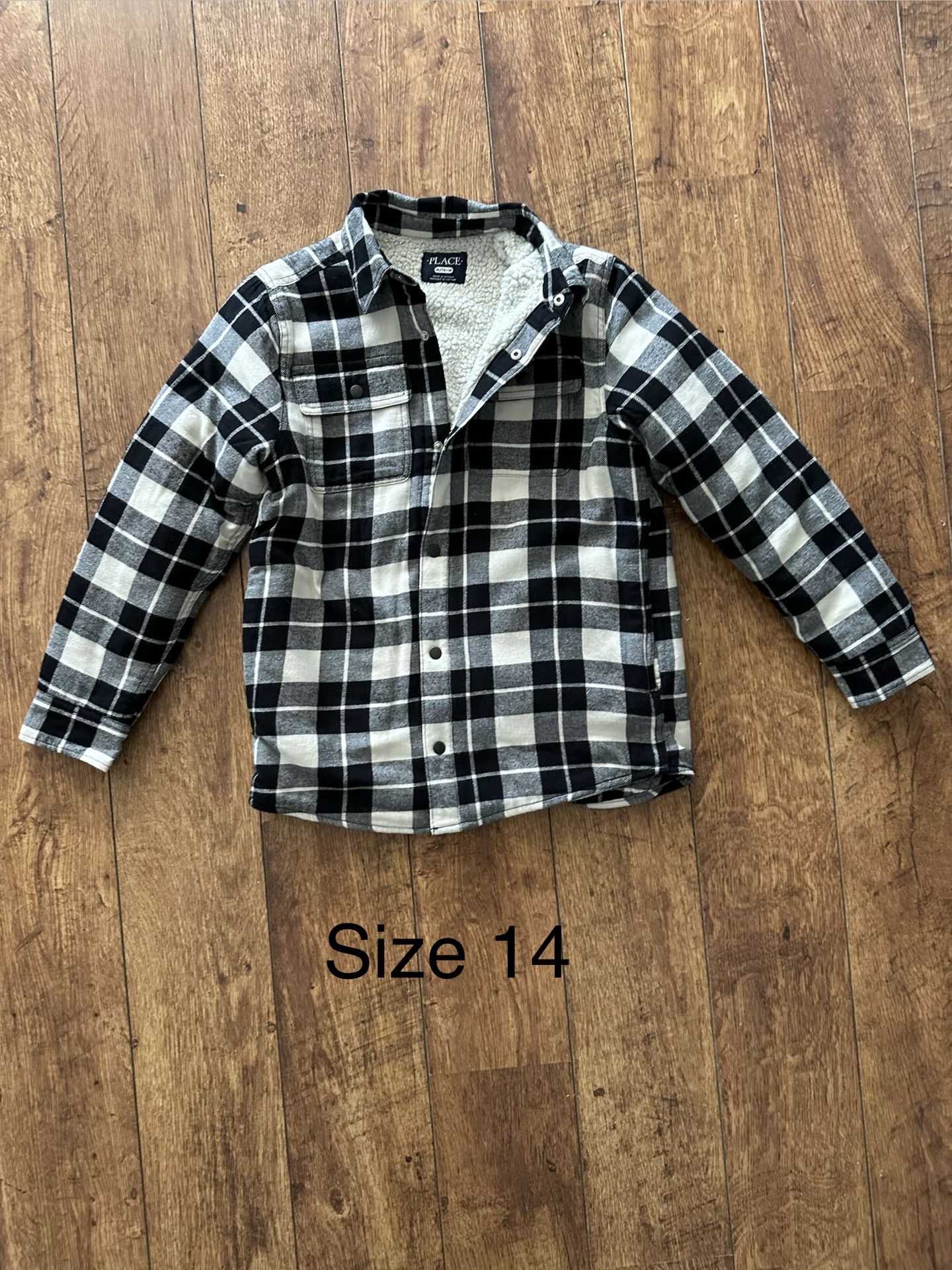 Boys Size 14 Sherpa Lined Jacket