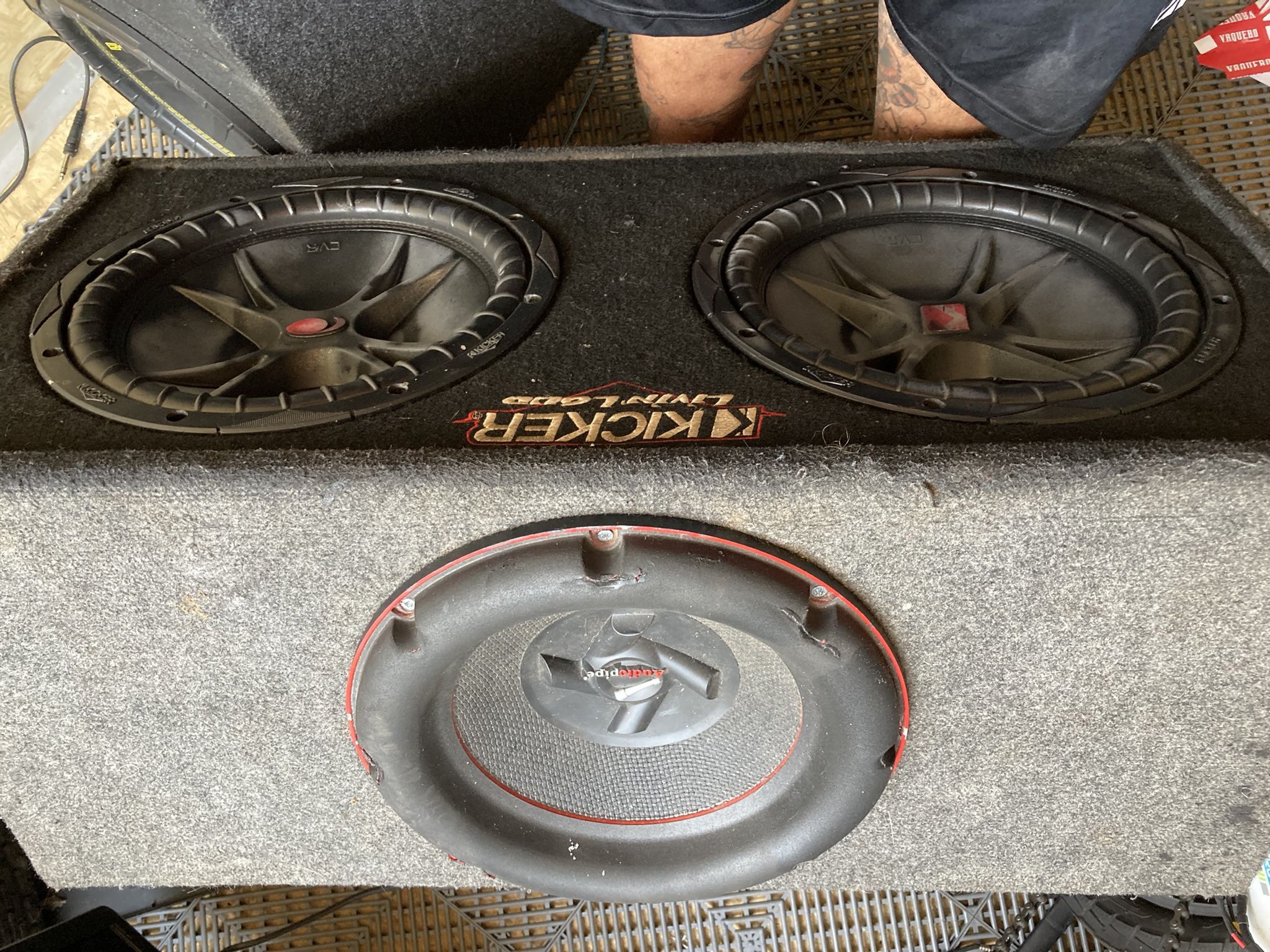 Kicker Comps 12” And A 12” Audio Pipe Competition Sub