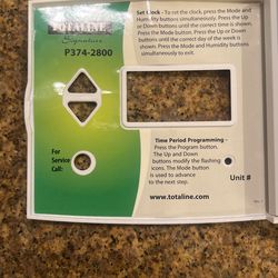 Totaline Signature P(contact info removed) Premier Commercial