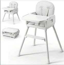 Obee Odee 3-in-1 Portable Baby High Chair for Babies and Toddlers, Convertible Easy Clean Infant Foldable Highchair with Adjustable Legs & Dishwasher