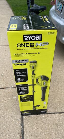 ONE+ HP 18V Brushless Cordless 15 in. String Trimmer & 130 MPH 510 CFM Leaf Blower Combo Kit w/ 4.0 Ah Battery & Charger