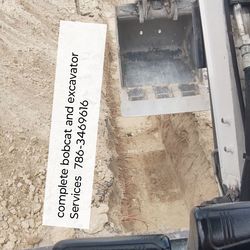 Bobcat , excavator, trailer